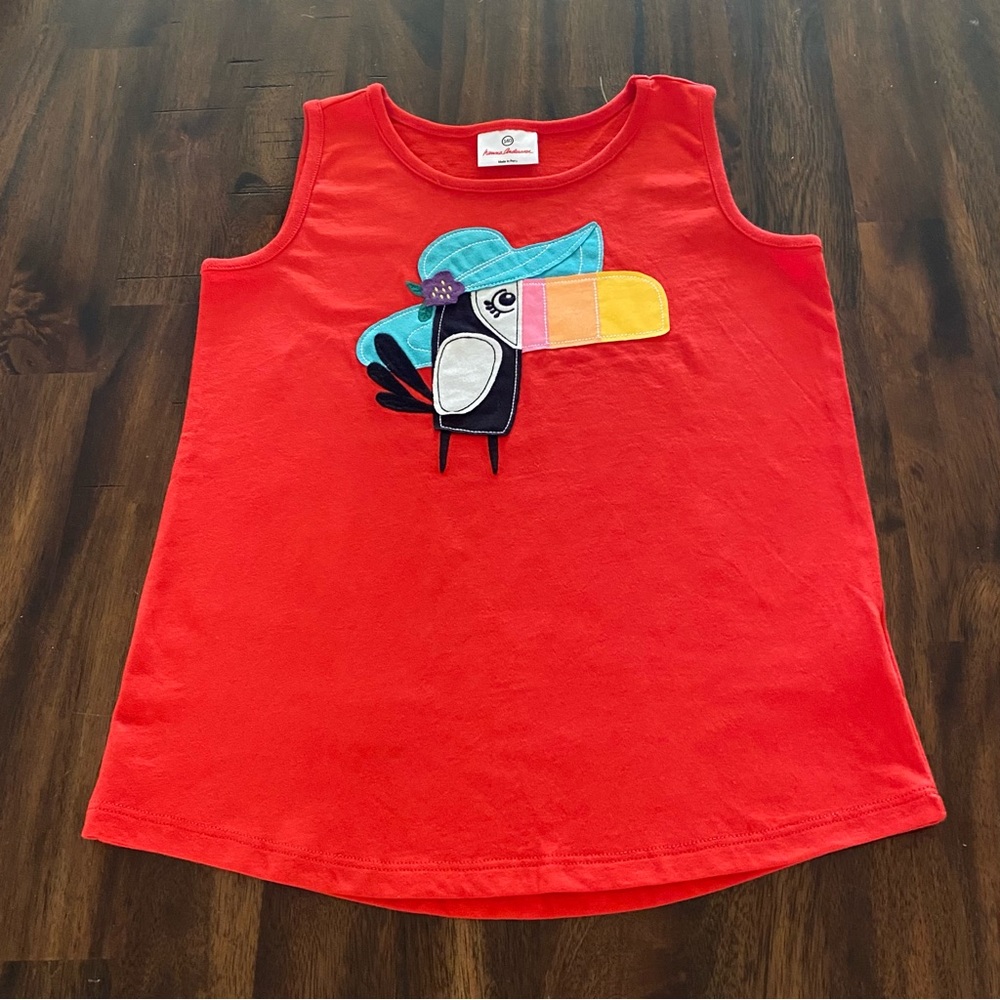 Hanna AnderssonTank Top with Appliqué Cartoon Bird